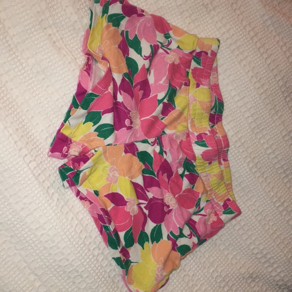 {Gymboree} comfy floral and stipe design shorts - Picture 2 of 6